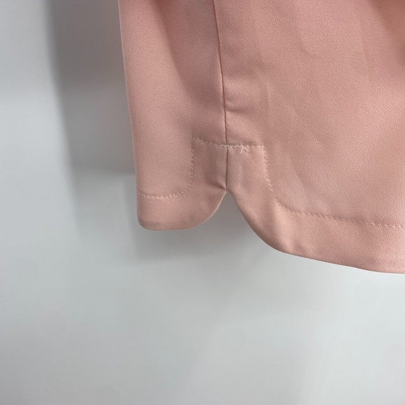 NWT GIL SANTUCCI Pink Cap Sleeve Gold Detail Back Zip Mini Dress Size 42 (6 US) - Picture 5 of 9